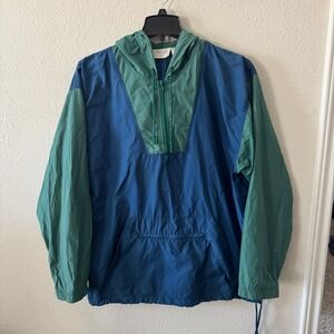 Vintage 80s 90s Geoffrey Beene Colorblock Anorak Windbreaker Men L Retro 1/4 Zip